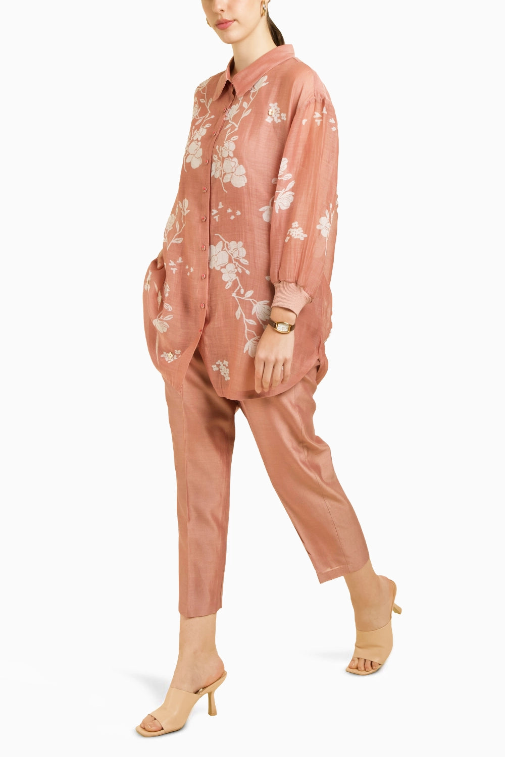 Drop Shoulder Shirt with Straight Pant