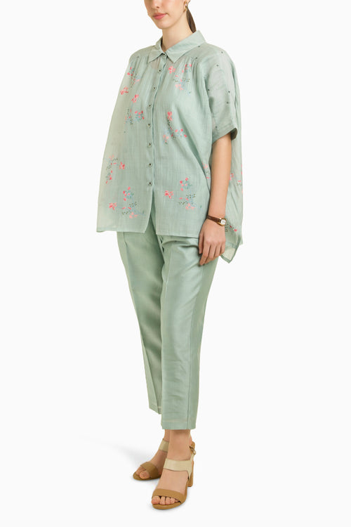 Mini Kaftan Shirt with Straight Pant