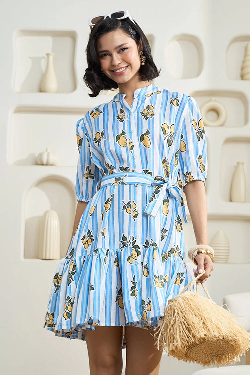 Skylar Blue Short Dress