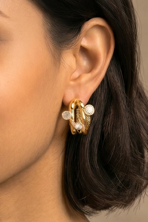 Orbit Gold Wrap Studs