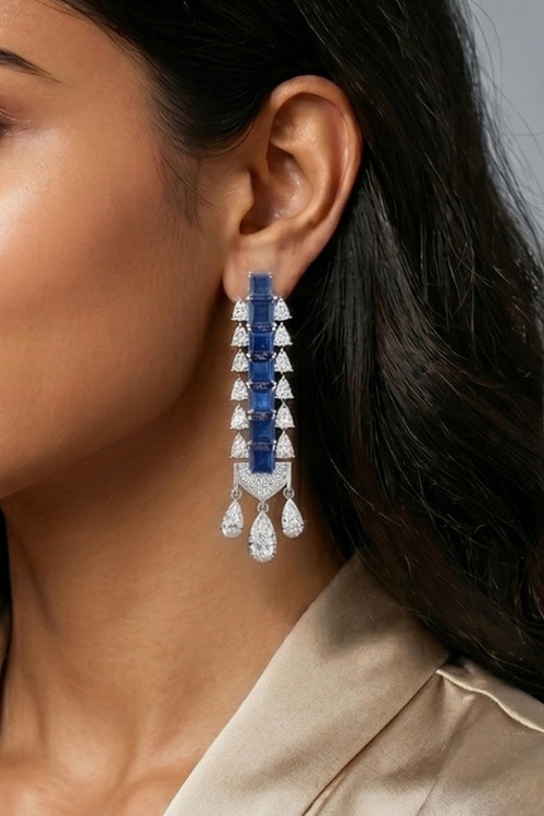 Axiom Blue Drop Earrings