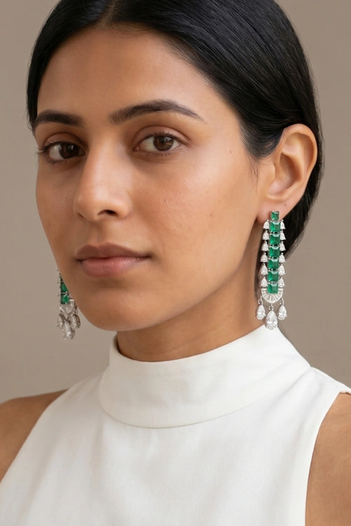 Axiom Green Drop Earrings