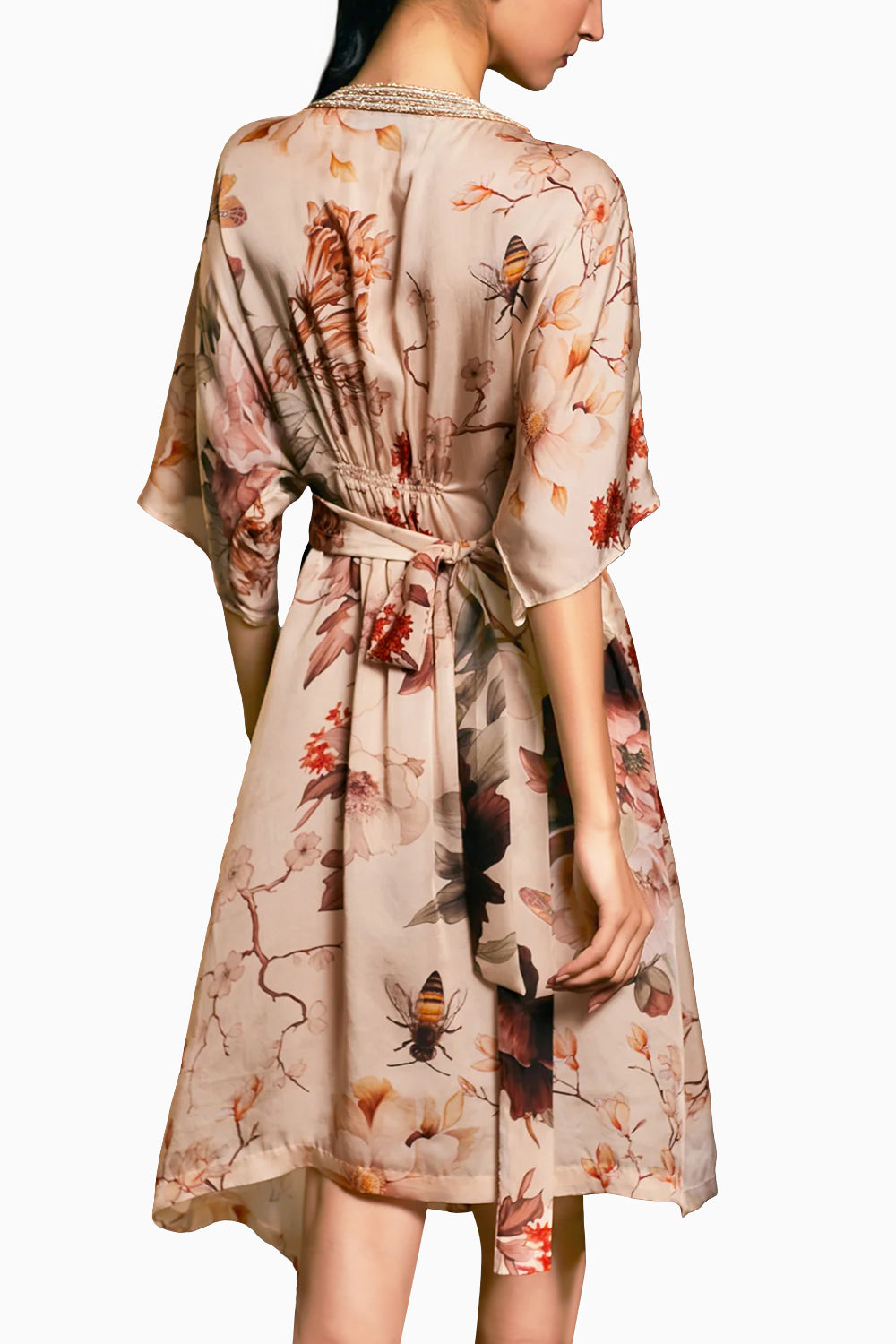 Goe Bumblebee Printed Rope Kaftan Dress