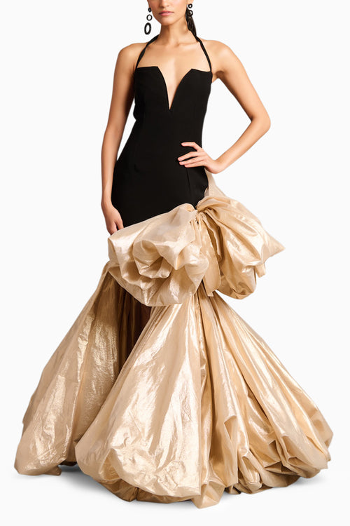 NS Gold Bauble Bow Gown