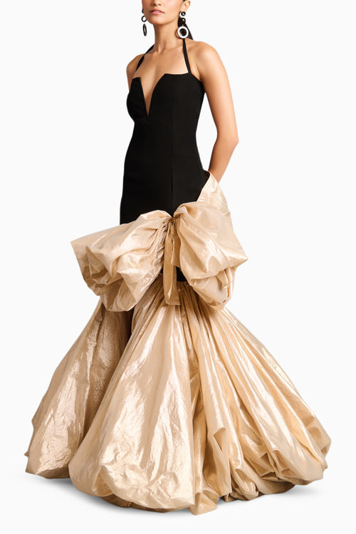 NS Gold Bauble Bow Gown