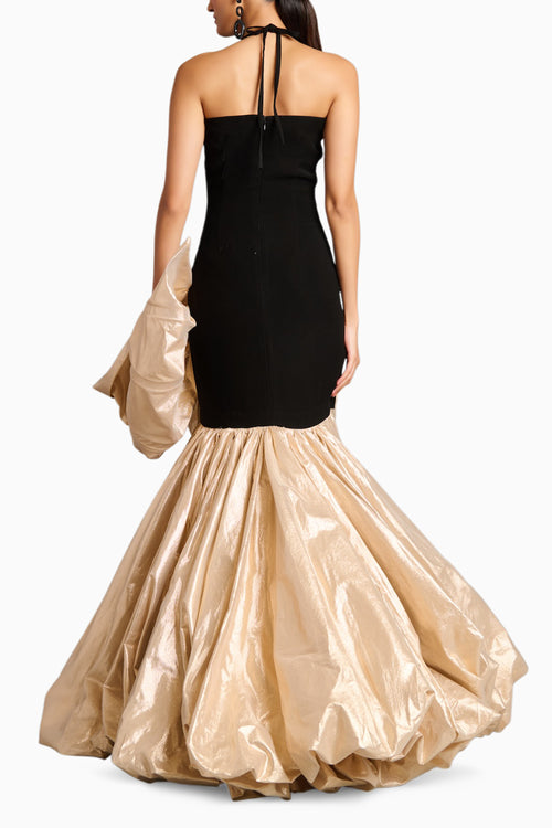 NS Gold Bauble Bow Gown