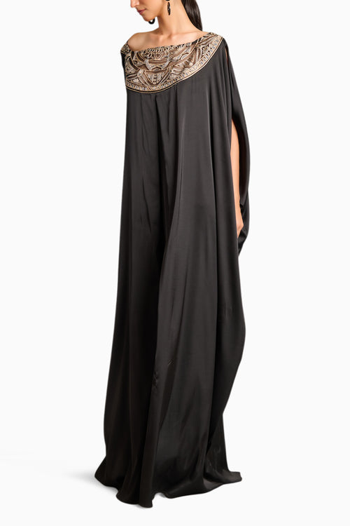 NS Black Zari Kaftan