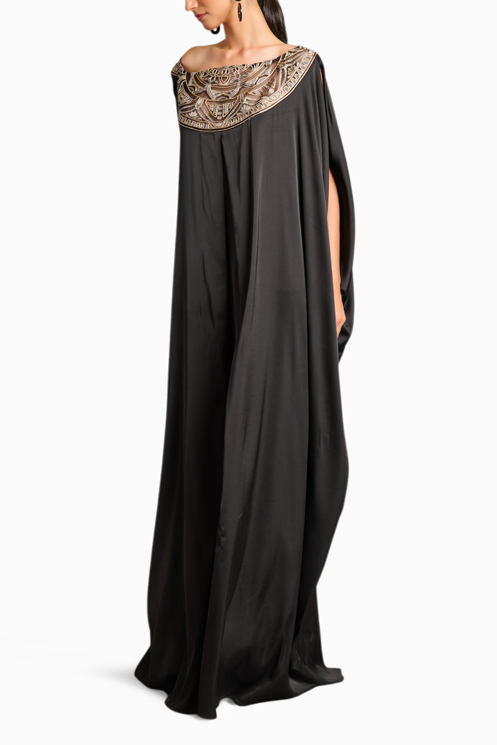 NS Black Zari Kaftan