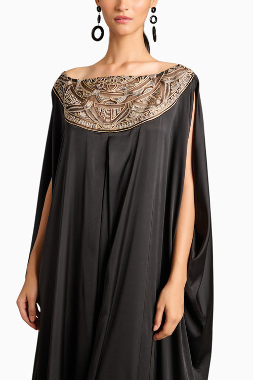 NS Black Zari Kaftan