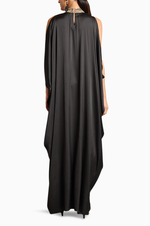 NS Black Mixed Media Kaftan