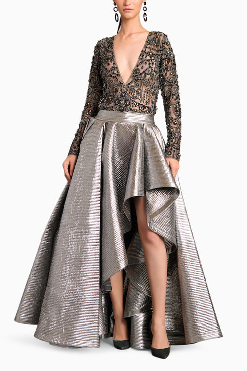 NS Quilted Asymmetric Skirt