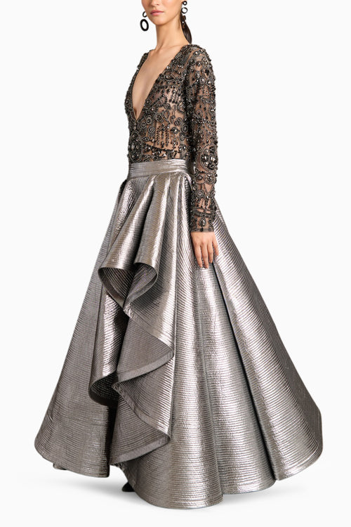 NS Quilted Asymmetric Skirt