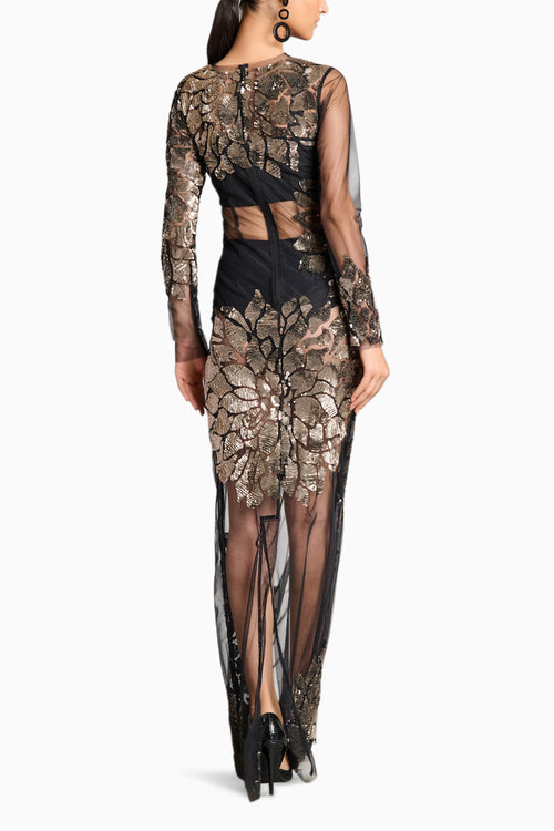 NS Sequin Sheer Gown
