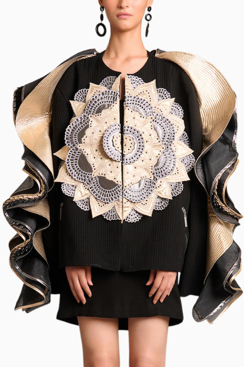 NS 3D Mandala Ruffle Jacket