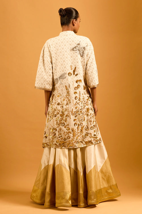 Trifecta Gold Chevron Skirt