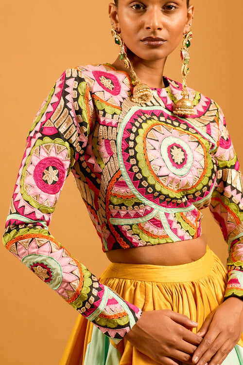 Trifecta Multicolor Mandala Top