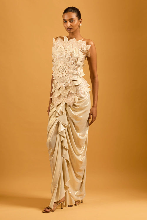 Trifecta Ivory Flower Corset