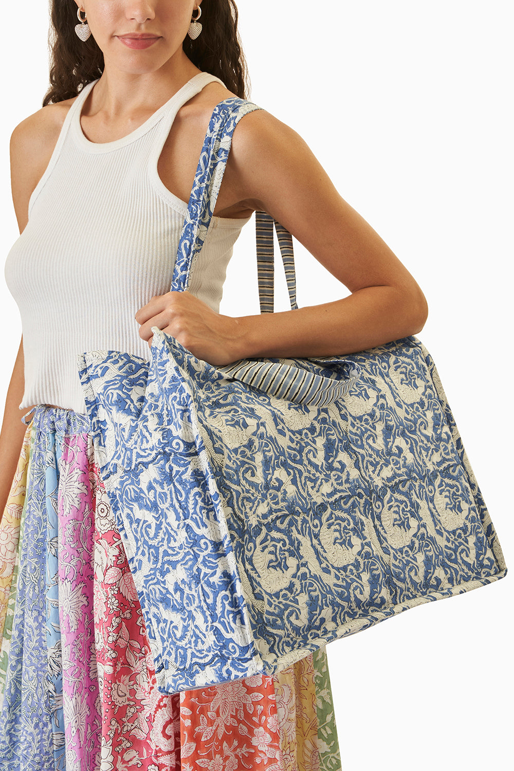 Blue Large Tote Bag