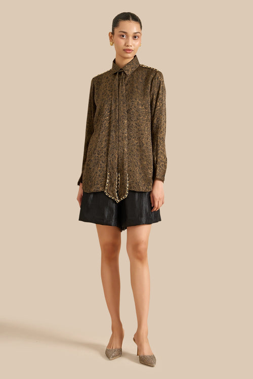 Lustre Animal Print Shirt