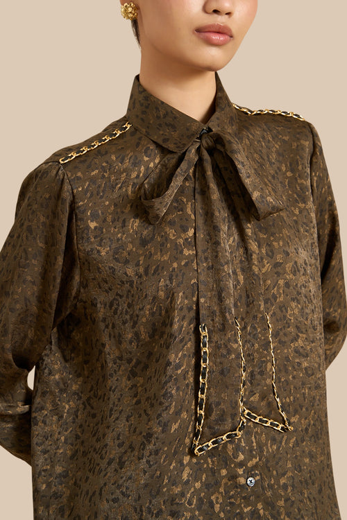 Lustre Animal Print Shirt