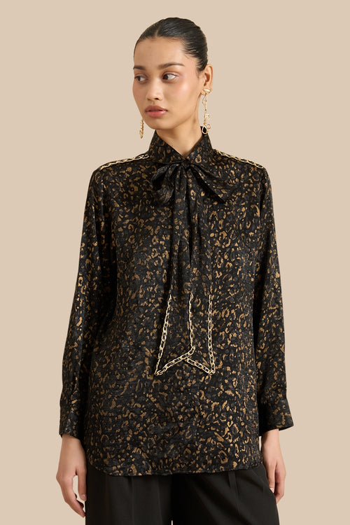 Lazuli Leopard Print Shirt