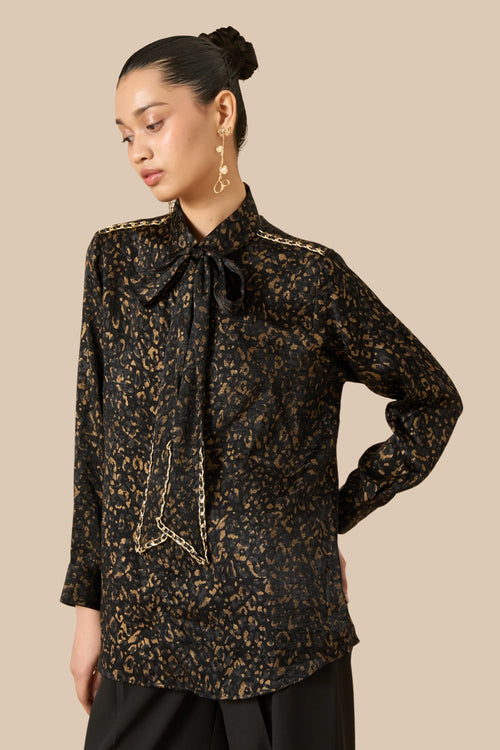 Lazuli Leopard Print Shirt