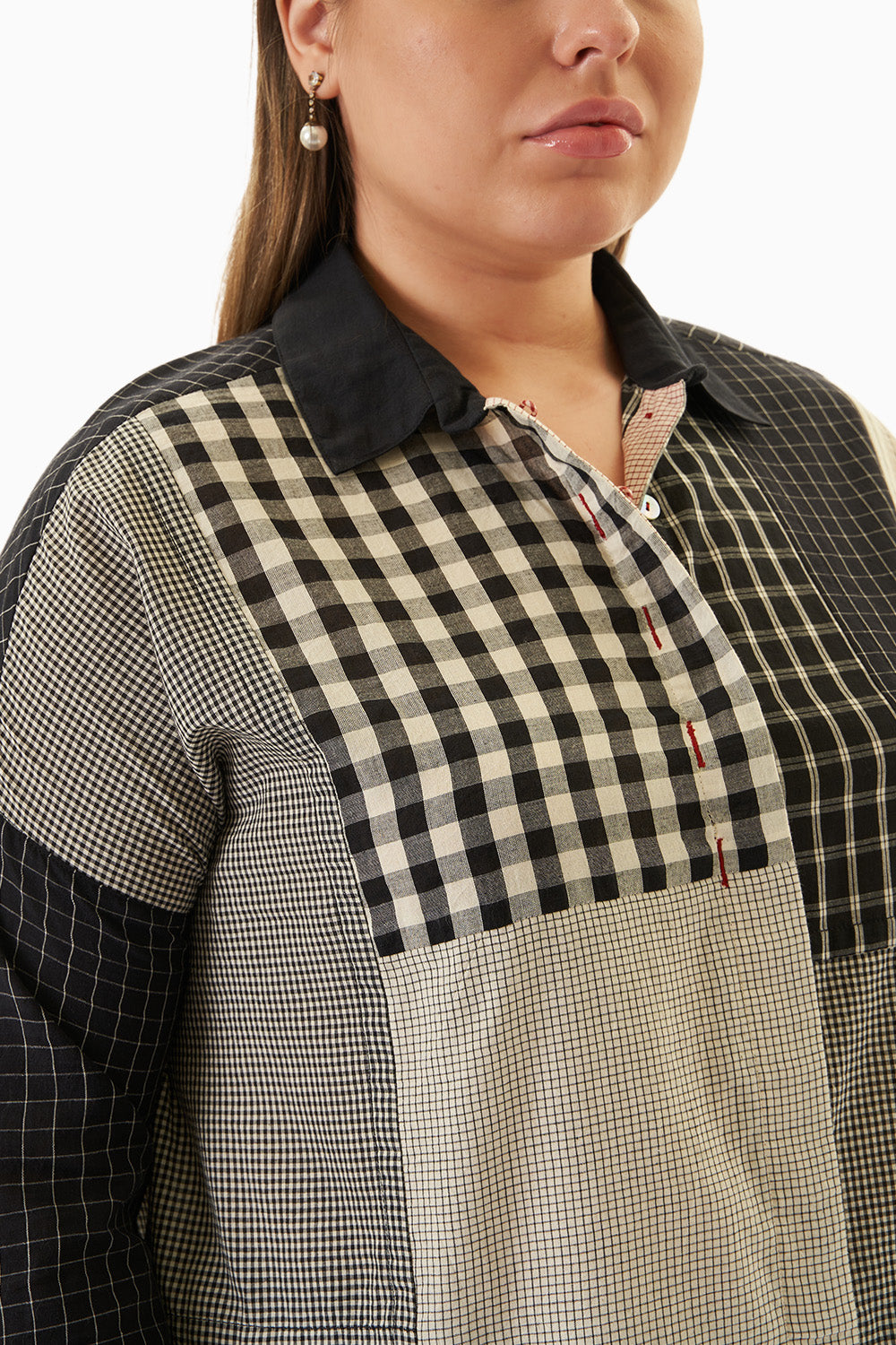 Patchwork Shirt Black Kora