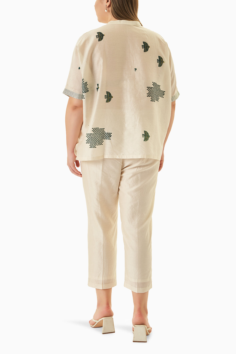 Indigo Hakoni Printed Ivory Shirt Pant