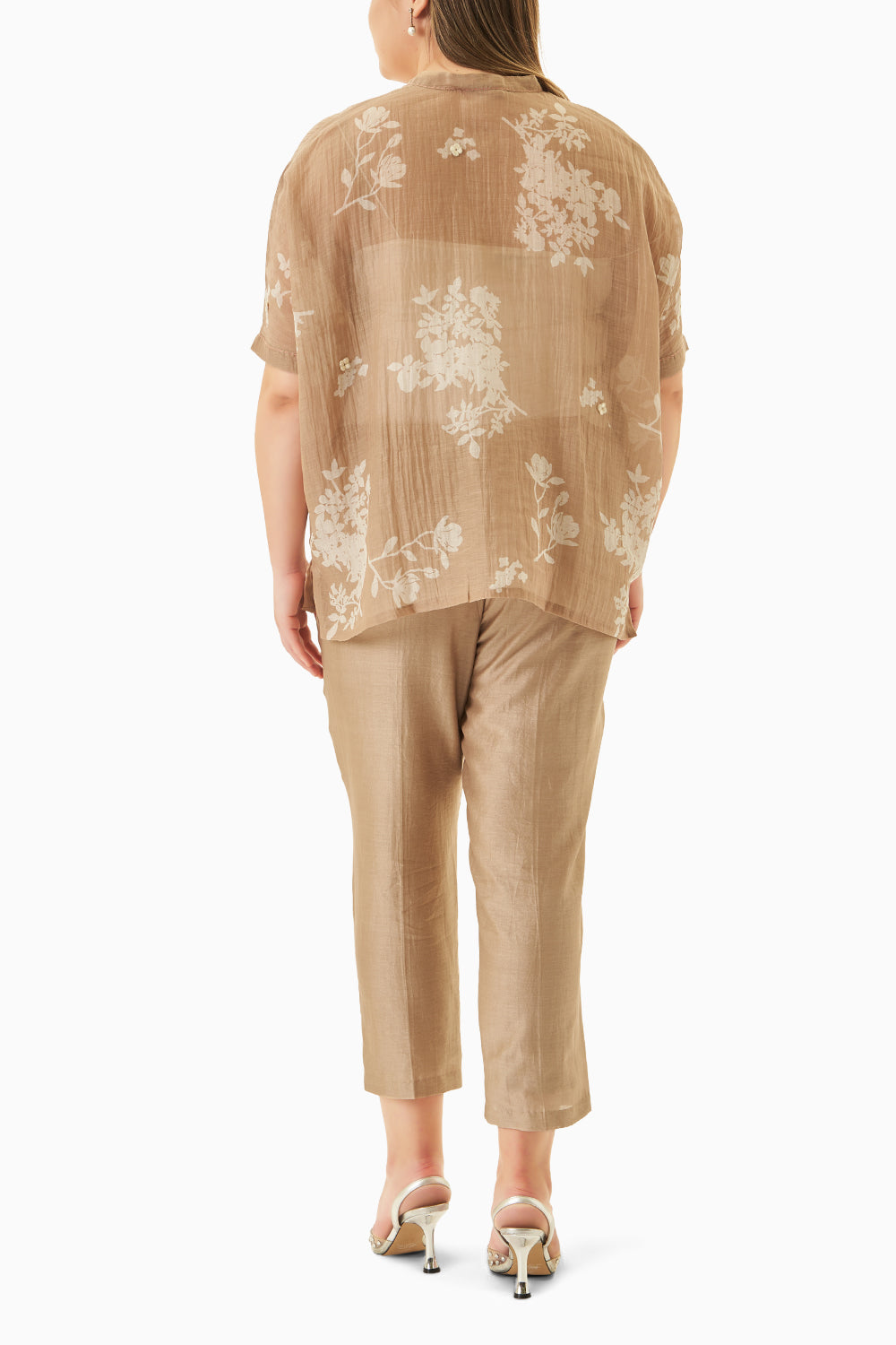 Yuri Printed Beige Shirt and Pant