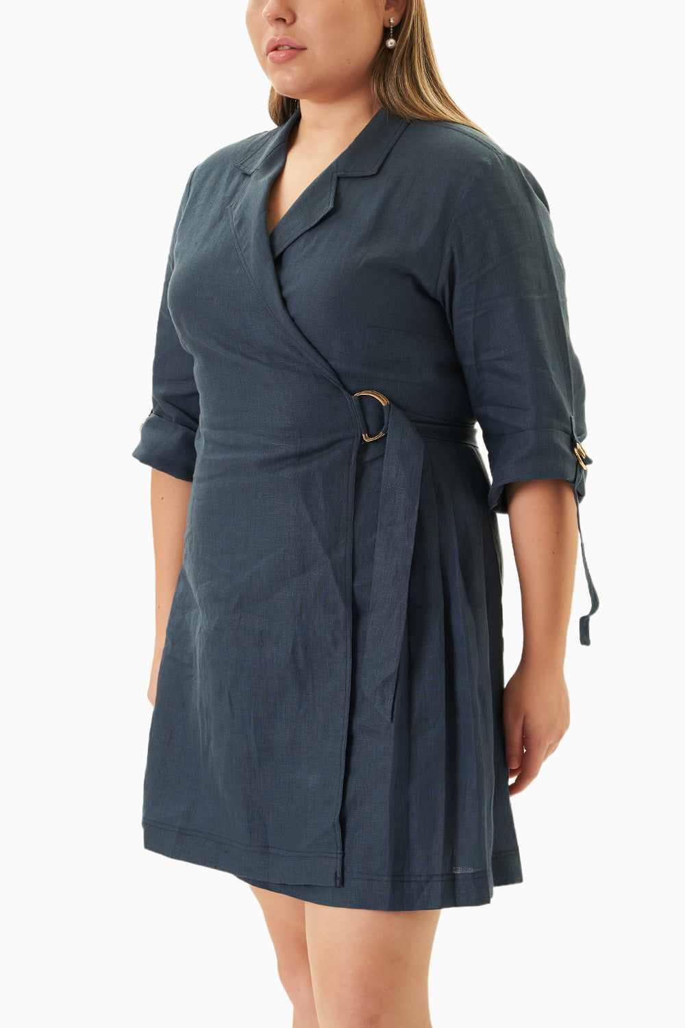 Moroccan Blue Hemp Jacket Dress