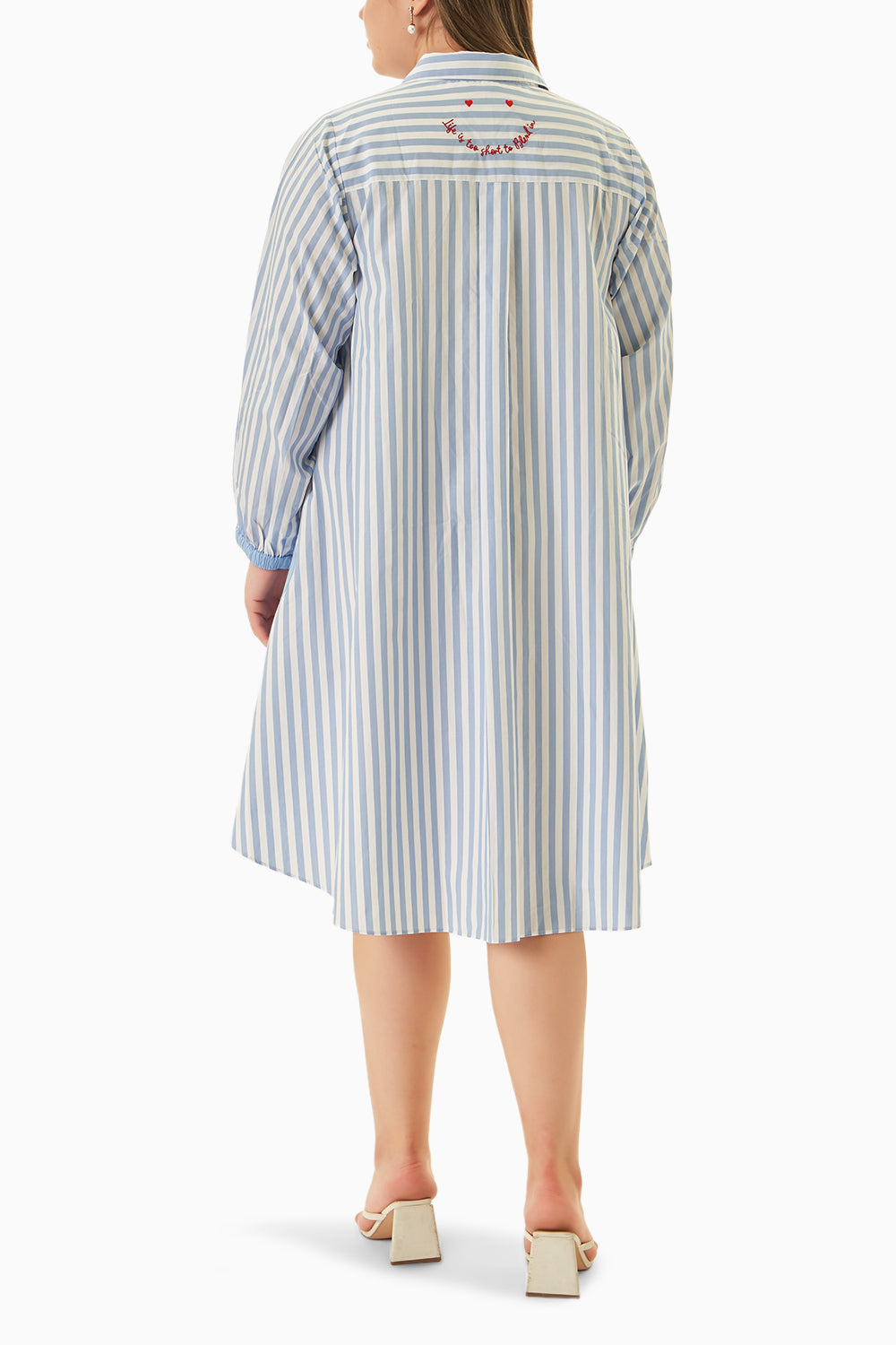 Daisy Blue-White Stripe Dress