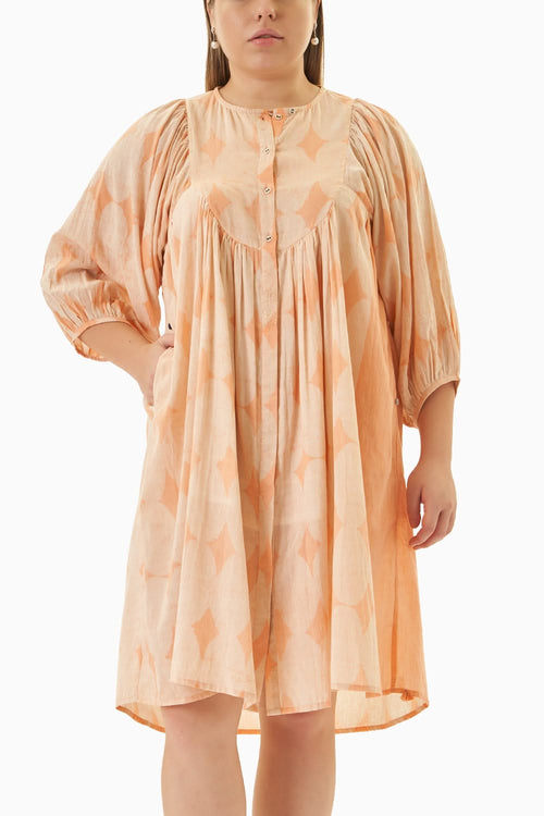 Pink Sunkissed Cotton Midi Dress