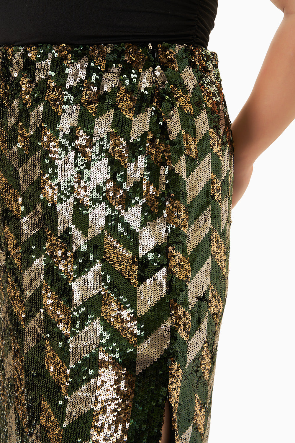 Jewel Tone Sequin Skirt