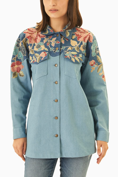 Blue Horizon Shacket