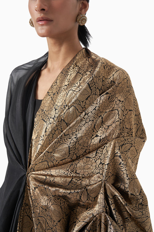 Echo Draped Cape With Flare Pants