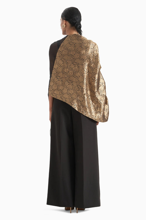 Echo Draped Cape With Flare Pants