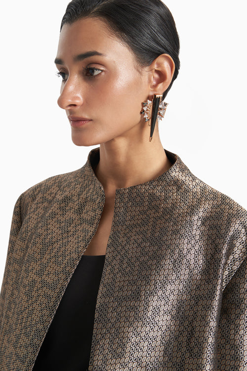 Eyelet Oversized Banarsi Jacket