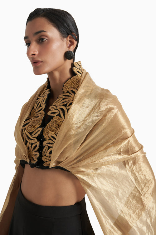 Crown Tissue Black-Gold Top Set