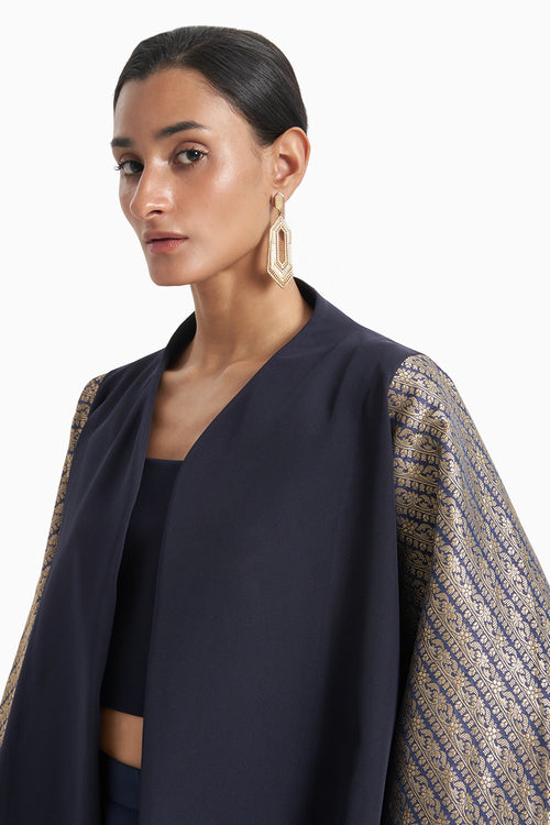 Wing Oversize Brocade Jacket