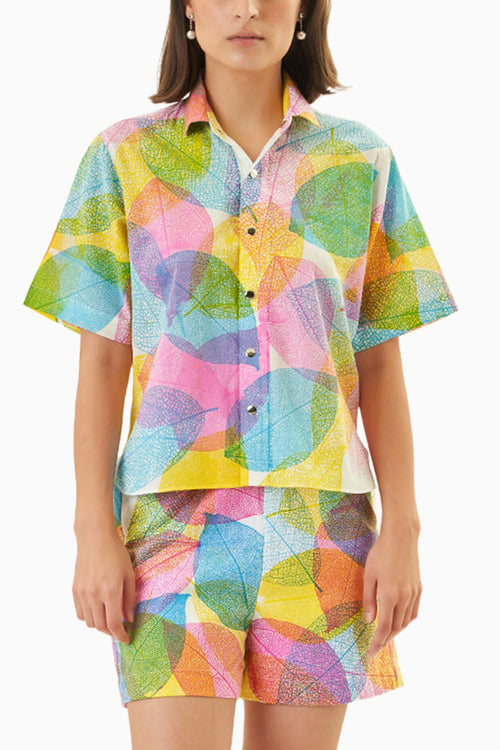 Whispering Leaves Shirt with Shorts