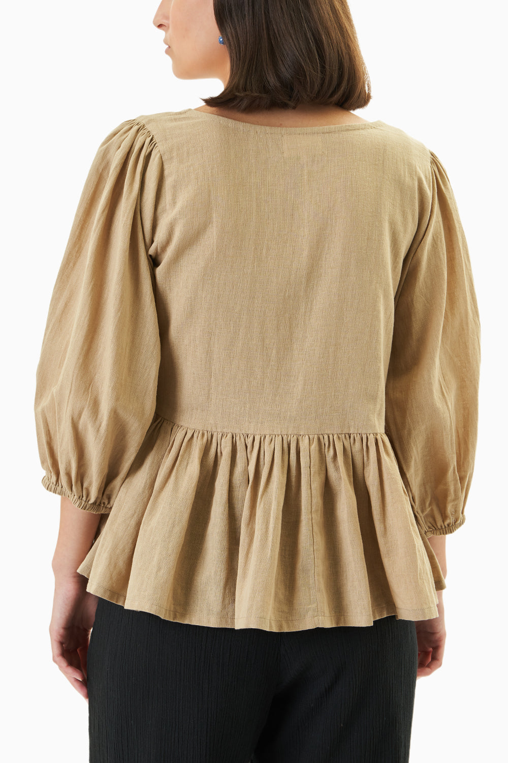 Taupe top with Cropped Inner