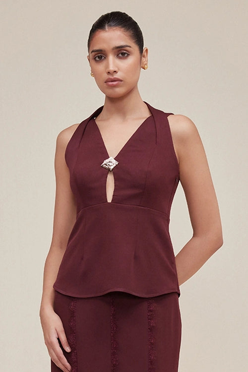 Serena Cross Halter Top