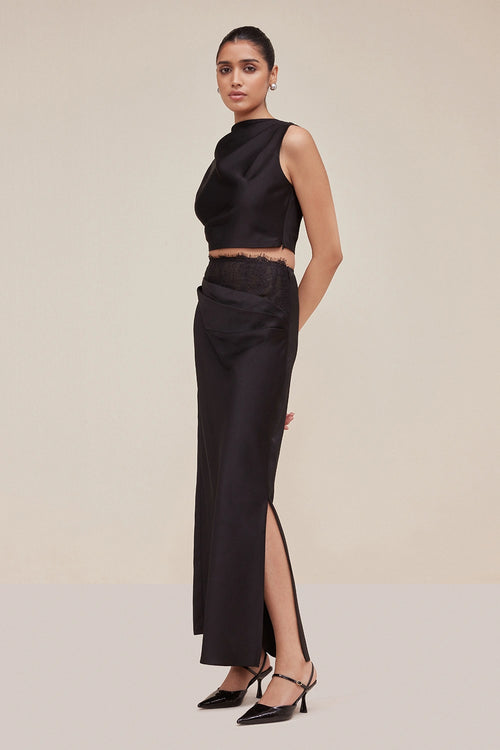 Midnight Grace Top and Aura Draped Skirt