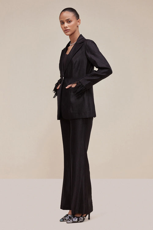 Ether Chantilly Blazer and Ether Bell Bottom Pants