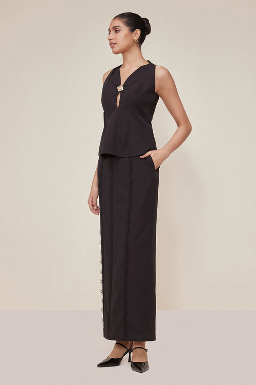 Astral Cross-Halter Top and Amara Panelled Skirt