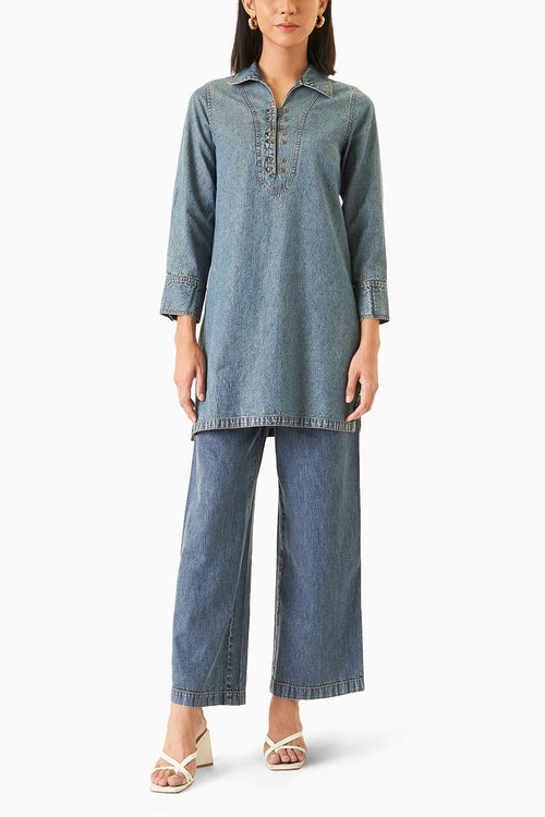 Washed Denim Set