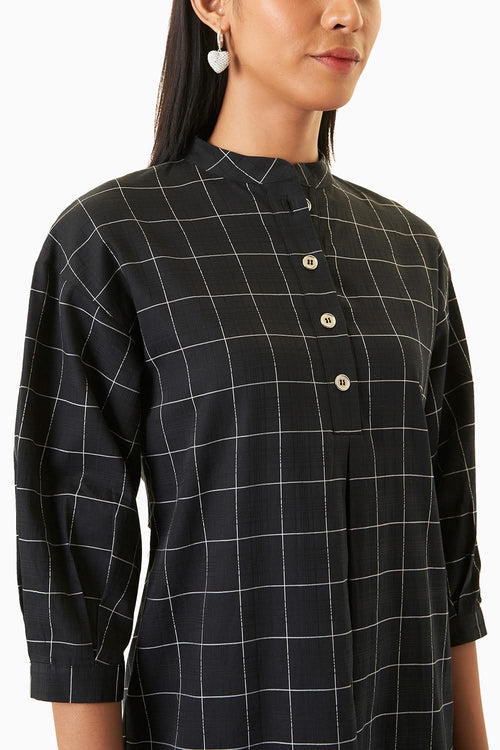 Back Twist Shirt Dress