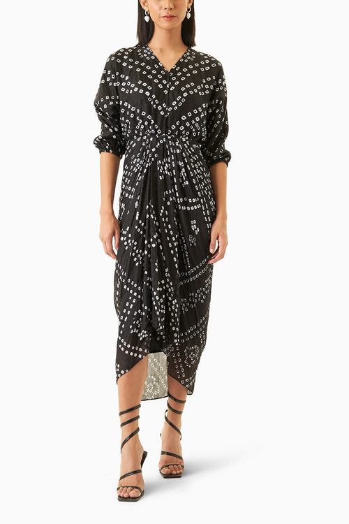Bandhani Draped Dress