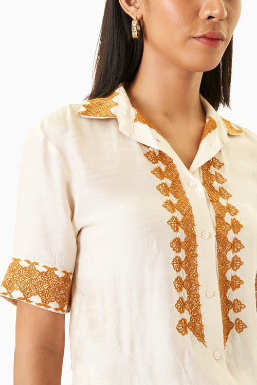 Embroidered Shorts Set