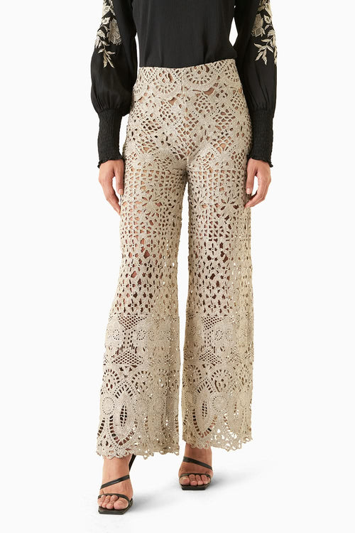 Metallic Lace Pant